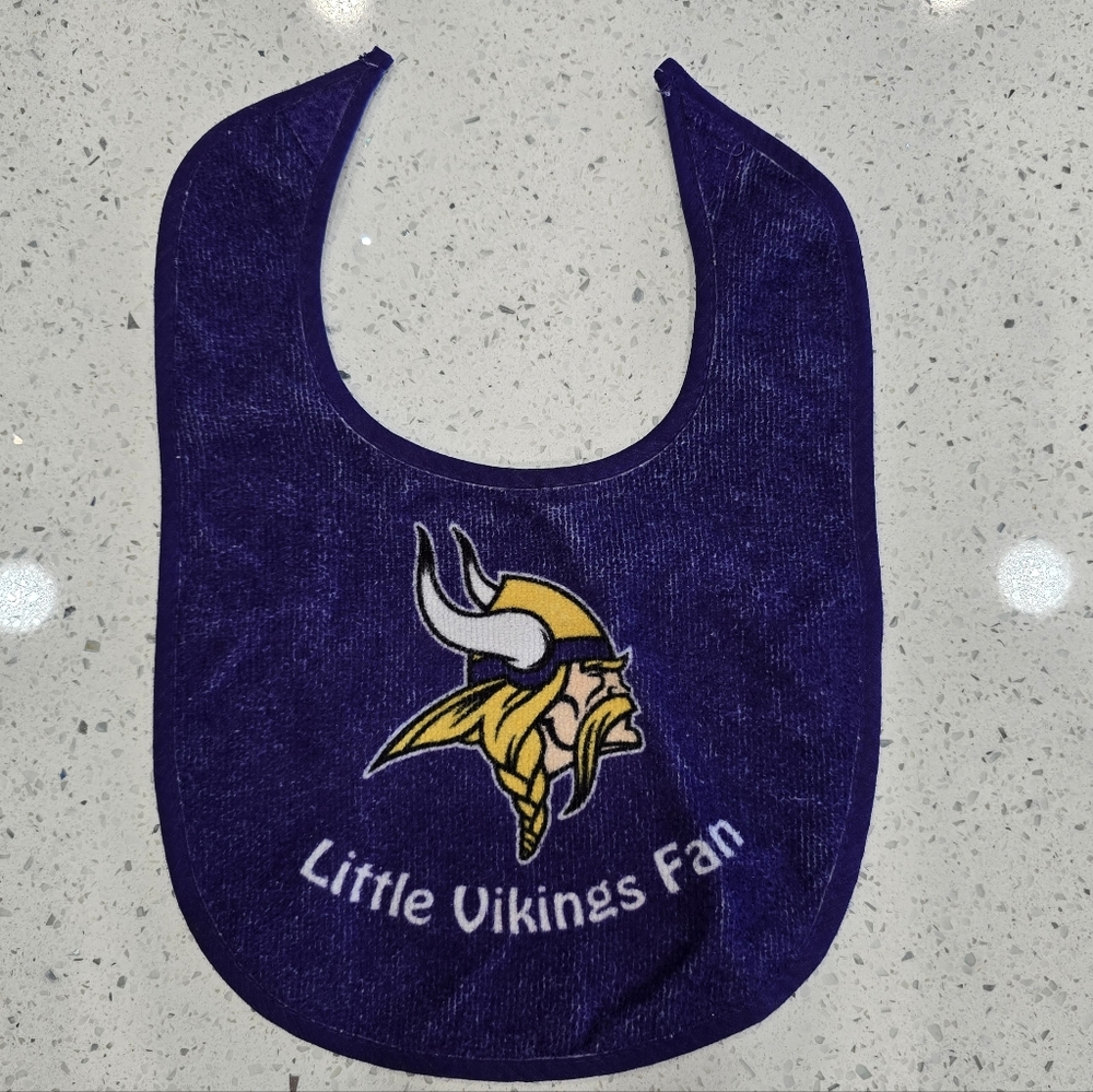 NFL Football Minnesota "Little Vikings Fan" Baby Infant BIB Purple by WinCraft